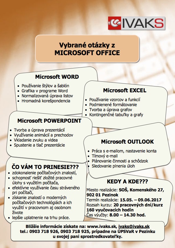 Vybrané otázky z MS OFFICE_160 Pezinok